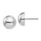 Rhodium Over 14k White Gold 10mm Half Ball Earrings