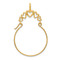 14K Yellow Gold Polished 5-Heart Charm Holder