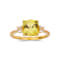 Lab Created Yellow Sapphire with White Topaz Accents 18K Yellow Gold
Over Sterling Silver Ring