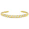 Lab-Grown Diamond Ribbed Cuff Bracelet In 14K Gold Over Sterling Silver 0.75ctw
