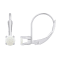 4mm Round Opal Rhodium Over 14k White Gold Drop Earrings