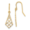14k Yellow Gold and Rhodium Over 14k Yellow Gold Diamond-Cut Small
Criss-Cross Wire Earrings