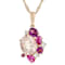 Rose Quartz, Rhodolite, Lab Pink Sapphire And White Zircon Pendant
Necklace In 18K Rose Gold Over Sterling Silver 3.35ctw