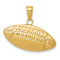 14k Yellow Gold Polished and Textured Medium Football Charm