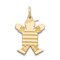14K Yellow Gold Satin Boy Joy Charm