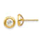 14k Yellow Gold 7mm Polished Cubic Zirconia Fancy Stud Earrings