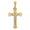 14k Yellow Gold and 14k White Gold Polished Satin Diamond-Cut Crucifix
Cross Pendant