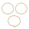 Initial M CZ Beaded Bracelet Set In 14K Gold Over Brass 0.17ctw