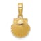 14k Yellow Gold Textured Scallop Shell Pendant