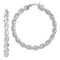 Rhodium Over Sterling Silver Twisted 3.5x45mm Hoop Earrings
