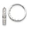 Rhodium Over 14K White Gold Cubic Zirconia Children's Hinged Hoop Earrings