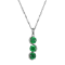 Green Cubic Zirconia Platinum Over Sterling Silver May Birthstone
Pendant 5.84ctw
