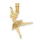 14k Yellow Gold Textured Ballerina pendant