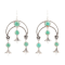 Barse Jewelry Floral Chandelier Blue Turquoise Sterling Silver Earrings