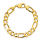 10k Yellow Gold 10mm Concave Open Figaro Link Bracelet