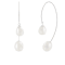 7.5-8mm White Cultured Freshwater Pearl Rhodium Over Sterling Silver Earrings