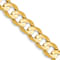 10k Yellow Gold 7.5mm Open Concave Curb Link Bracelet