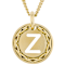 Cardano Initial Z Pendant Necklace In 18K Gold Over Bronze