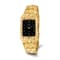 14k Yellow Gold Mens Squared Black 27x47mm Dial Solid Nugget Watch