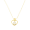 3mm Round White Freshwater Pearl 14K Yellow Gold Pendant with Chain