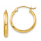 14k Yellow Gold Polished 11/16" Hoop Earrings