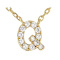 CZ Initial Q Station Necklace In 18K Gold Over Sterling Silver 0.17ctw