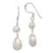 Sterling Silver Polished White Freshwater Cultured Pearl Dangle Earrings