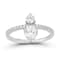 Rachel Zoe CZ Two-Stone Ring in Rhodium Over Sterling Silver