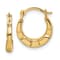 14K Yellow Gold Polished Hoop Earrings