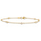 14K Yellow Gold CZ Polished with 1-inch Extension Anklet