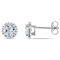 Aquamarine and Diamond 10K White Gold Earrings 0.87ctw