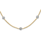 18K Yellow Gold 1.5mm Diamond Stations 18 Inch Necklace