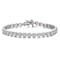 CZ Cluster Tennis Bracelet In Sterling Silver