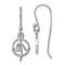 Rhodium Over Sterling Silver Polished Wave Dangle Earrings