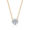 Bezel-Set CZ Station Necklace In 14K Gold Over Brass