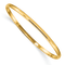 14k Yellow Gold 2.5mm Slip-on Baby Bangle Bracelet