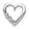 Rhodium Over 14k White Gold Diamond Heart Chain Slide Pendant
