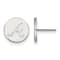 Rhodium Over Sterling Silver MLB LogoArt Atlanta Braves Post Earrings