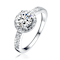 CZ Halo Engagement-Style Ring In Sterling Silver
