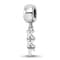 Rhodium Over Sterling Silver LogoArt Kappa Kappa Gamma Vertical Letter Bead