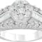 White Diamond Rhodium Over Sterling Silver Ring 0.50ctw