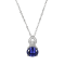 Blue And White Cubic Zirconia Platinum Over Sterling Silver Pendant With
Chain 6.65ctw