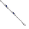 Rhodium Over 14k White Gold Diamond and Sapphire Bracelet