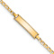 10k Yellow Gold Children's Flat Mariner Link ID Bracelet