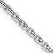 Rhodium Over 14k White Gold 3mm Hand Polished Fancy Link Chain Bracelet