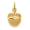 14k Yellow Gold 3D Apple pendant