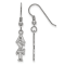 Rhodium Over Sterling Silver LogoArt Alpha Sigma Tau Small Dangle Earrings
