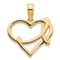 14k Yellow Gold Polished Fancy Heart Pendant