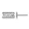 Rhodium Over Sterling Silver LogoArt Extra Small Post Earrings