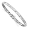 Rhodium Over 14k White Gold 5mm Polished Twisted Flexible Bangle